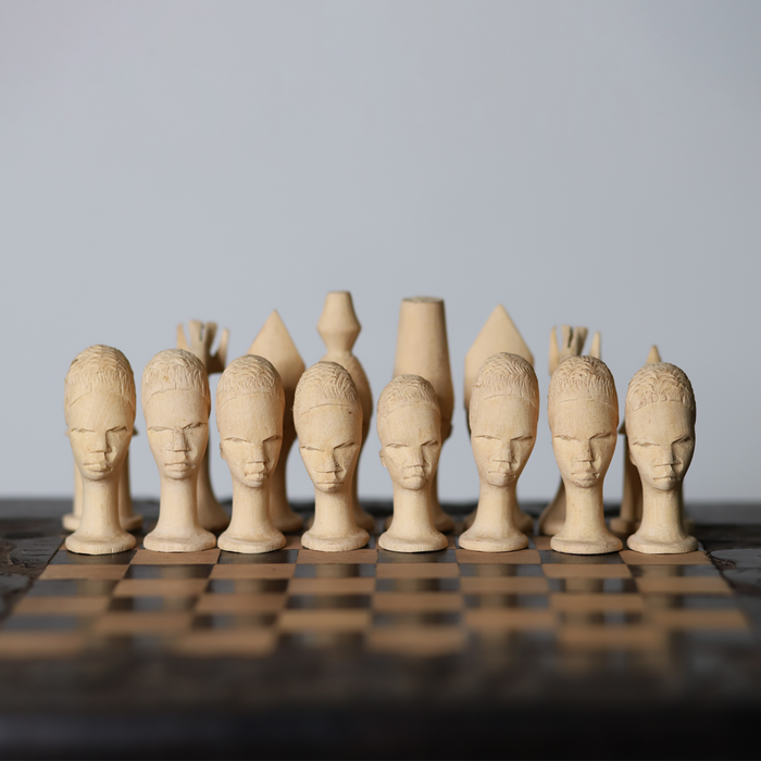 African Head Chess Set | Handmade in Tanzania