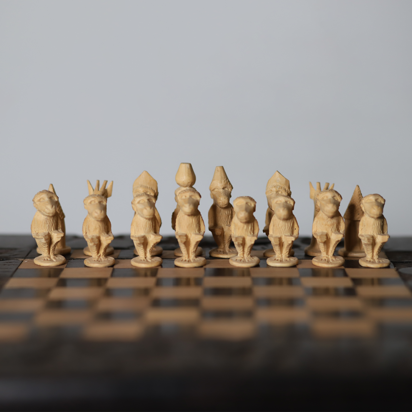 Monkey Chess Set Monkey Chess Set | Handmade in Tanzania — Luangisa African Collection