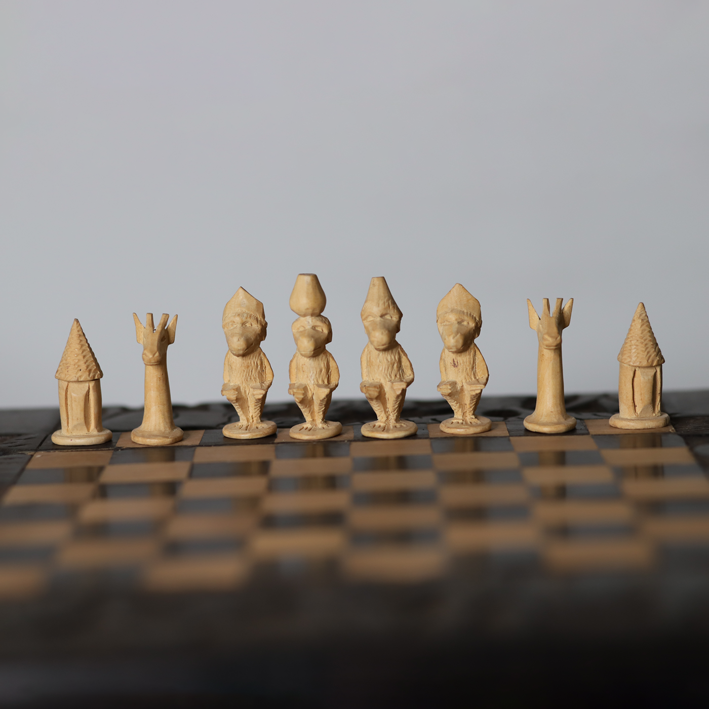 Monkey Chess Set Monkey Chess Set | Handmade in Tanzania — Luangisa African Collection