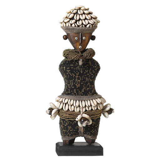 Beaded Namji Doll 07 Speckled Black & Gold