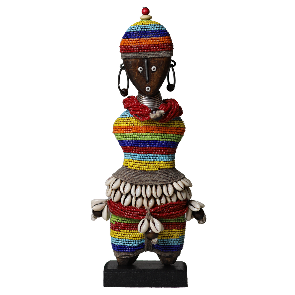 Beaded Namji Doll 94 Rainbow | Red