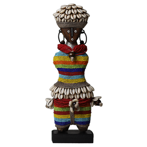 Beaded Namji Doll 42 Rainbow | Red