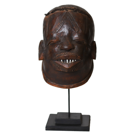 Makonde Helmet Mask (Lipiko) | Hand carved in Tanzania