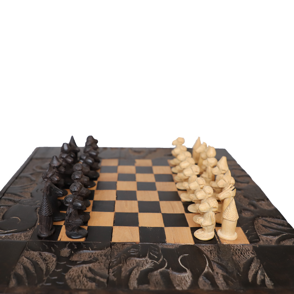 Monkey Chess Set | Handmade in Tanzania — Luangisa African Collection