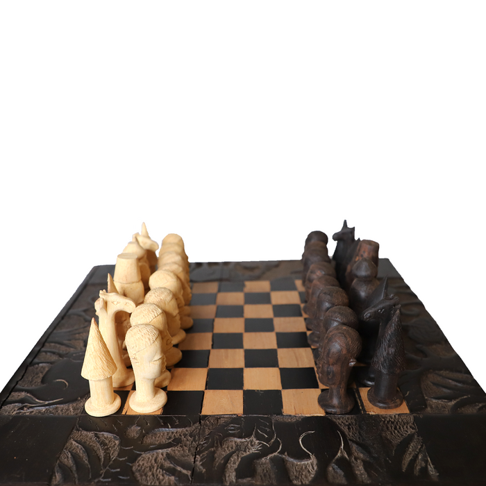 African Head Chess Set | Handmade in Tanzania