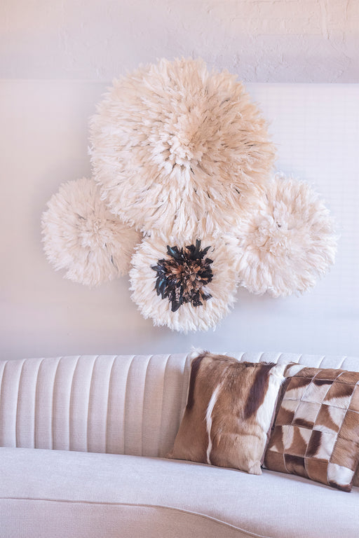 Juju Hat White (Bamileke Headdress)