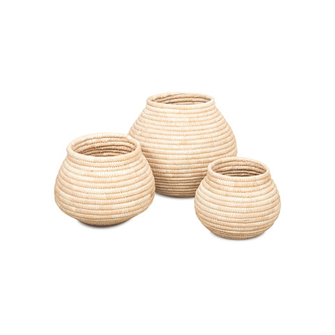 Malawian Woven Bowl Baskets | Set of 3