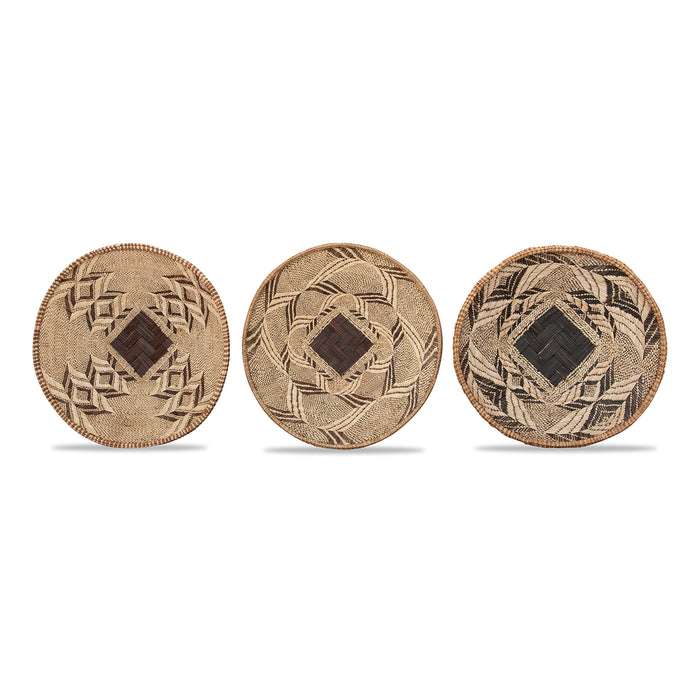 Zambia Double Weave Tonga Pattern Baskets