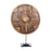 Wooden Natural Cameroon Shield on stand | Manilla Panel Design with Cowrie Edge