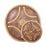 Wooden Natural Cameroon Shield | Manilla Cross Design with Cowrie Edge