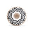 Beaded Cameroon Shield Black & White  on stand | Octagon Design