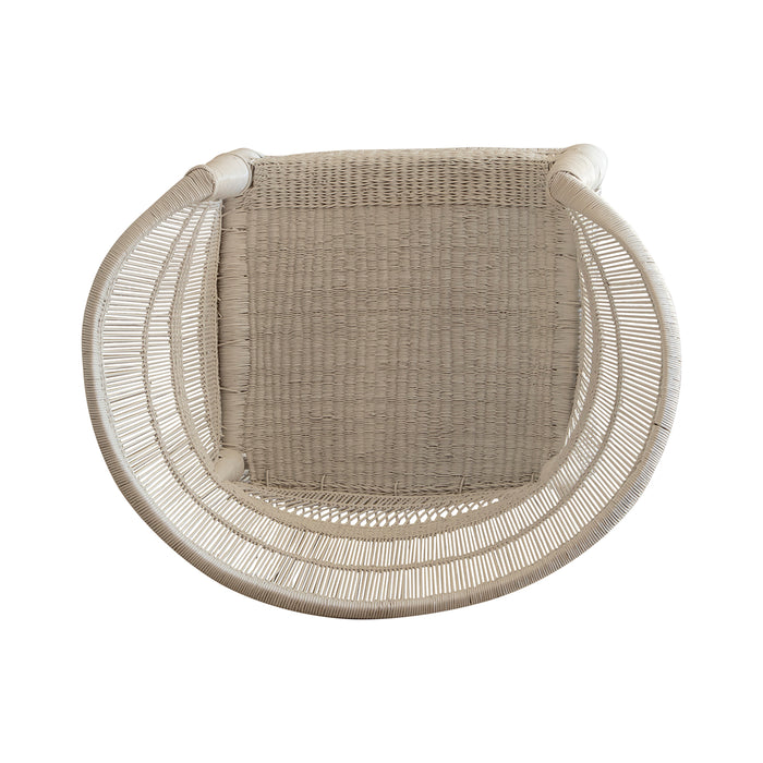 Malawi Cane Chair  | White Handwoven in Malawi
