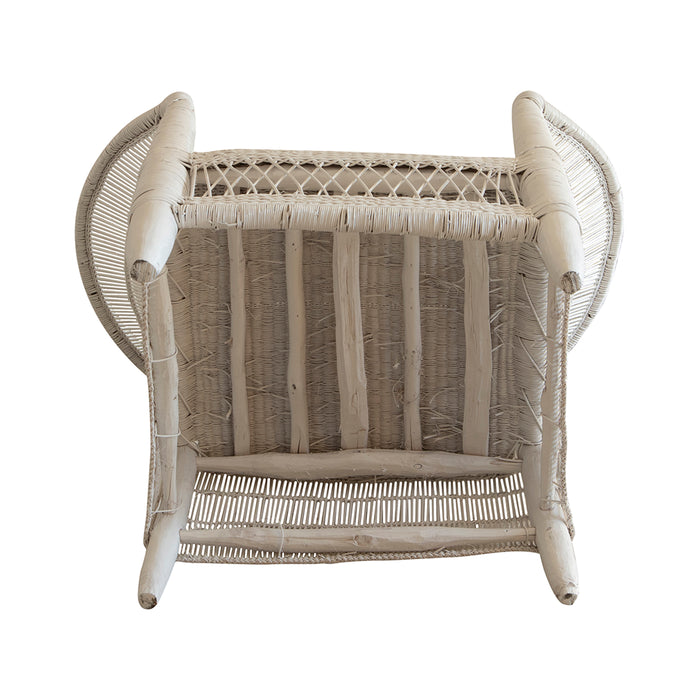 Malawi Cane Chair  | White Handwoven in Malawi
