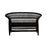 Malawi Cane Love Seat | Black Handwoven in Malawi