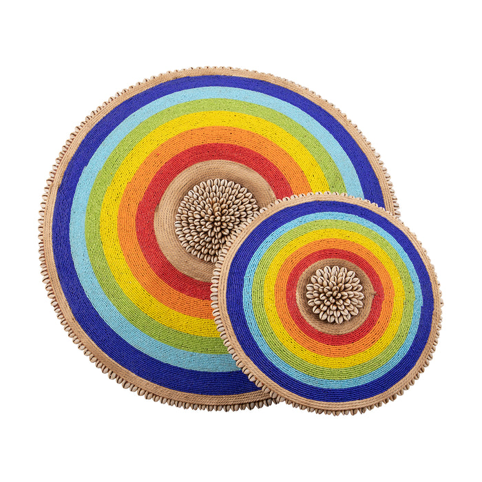 Beaded Cameroon Shield | Rainbow Design