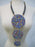 Triple Disc Necklace with Horn Bead Charanga Blue