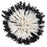 Juju Hat White with Dark Brown Edge (Bamileke Headdress)