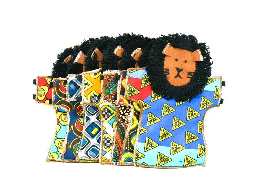 Kanga Lion Hand Puppet | Handmade in Tanzania