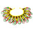 Kipepeo Short Beaded Bib Necklace 04