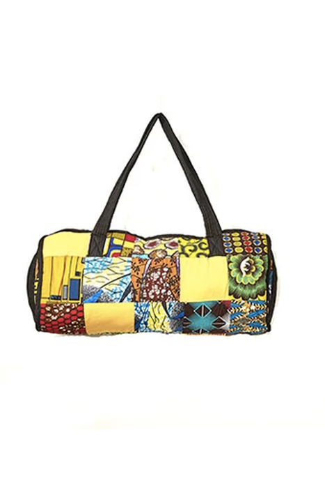 Kitenge Patch Duffle Bag - Yellow