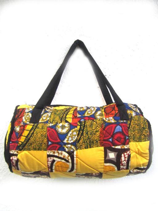 Kitenge Patch Duffle Bag - Yellow