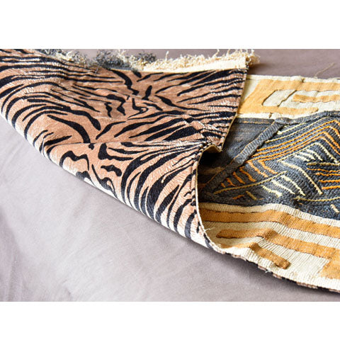 Kuba Reversible Throw | Brown Zebra Print