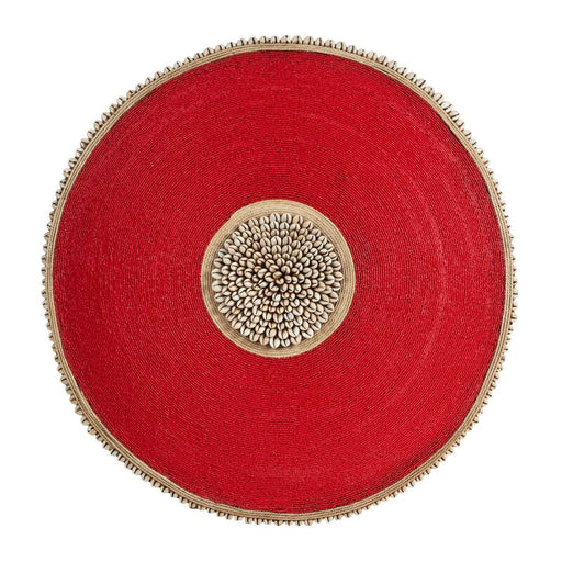 Beaded Cameroon Shield - Red