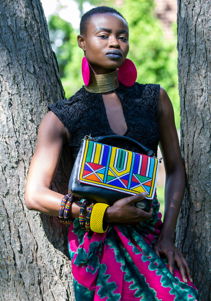 Karungi Beaded Leather Bag | Made in South Africa