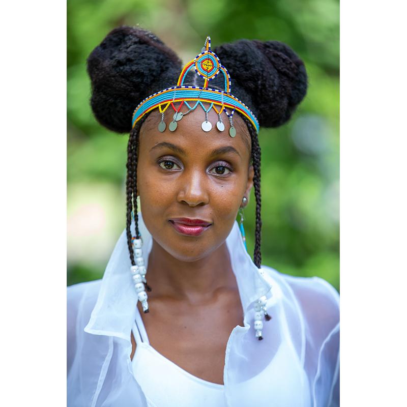 Kenya Masai African Head Dress Authentic Kenyan Maasai headpiece – Trufacebygrace main image 3