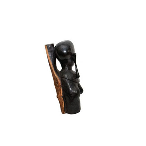 Maassai Warrior Female Bust with Bark 01