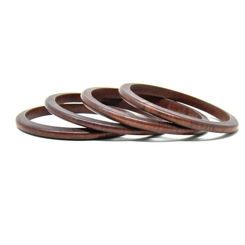 Mahogany Thin Bangles - Set of 4