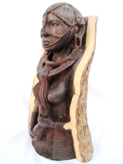 Masai Woman with Bark 1