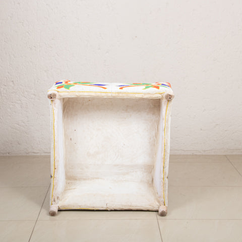Yoruba Beaded Arm Chair Set of 2 | Orange Flowers