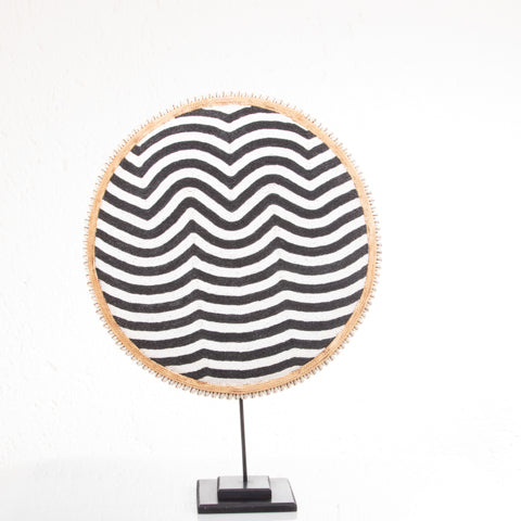 Beaded Cameroon Shield on Stand | Zig Zag Design