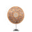 Wooden Natural Cameroon Shield with Cowrie Shells on Stand | Floral Design