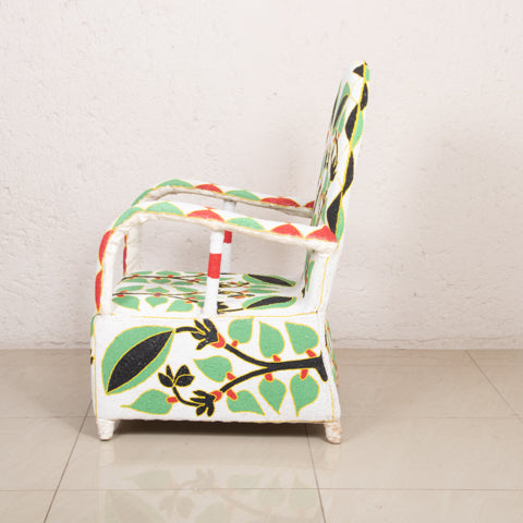 Yoruba Beaded Arm Chair Set of 2 | Green