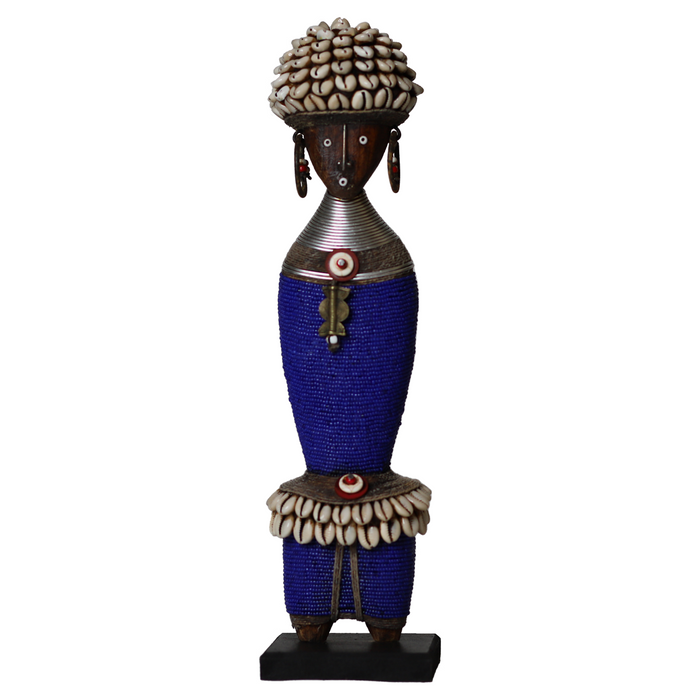 Beaded Namji Doll 505 | Blue Set of 2