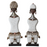 Beaded Namji Doll 508 | White Set of 2