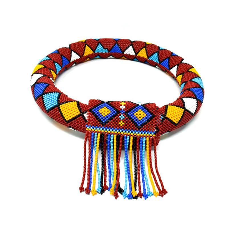 Ndebele Neck Ring with Tie 05 — Luangisa African Collection