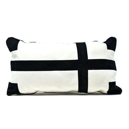 Patch Black and White Pillow Cover 01