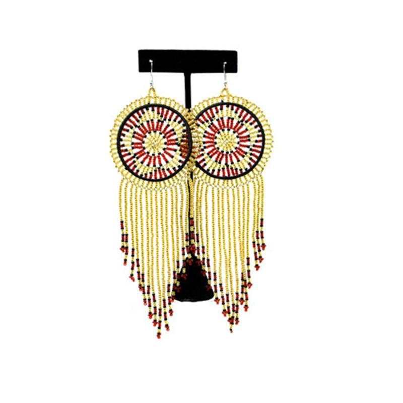 Pindo Fringe Beaded Earrings 01