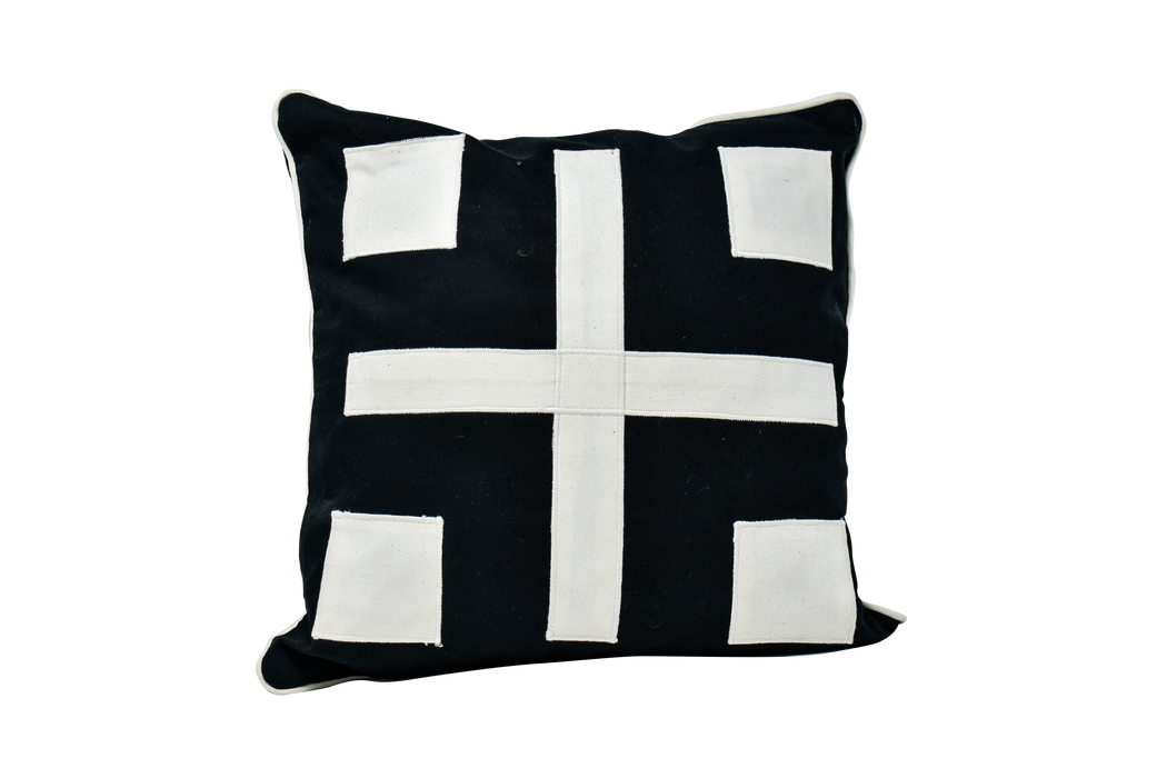 Patch Black and White Pillow Cover 2
