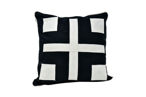 Patch Black and White Pillow Cover 2