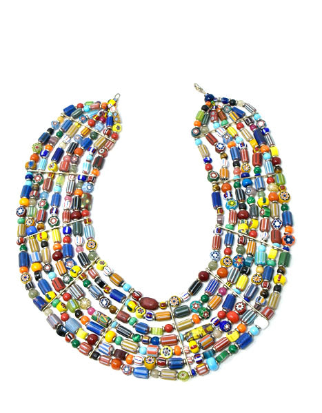 Trade Beads Necklace Seven Strand Set