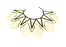 Kipepeo Long Beaded Bib Necklace 07 - Black, Gold & White