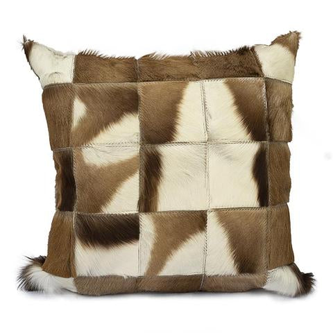 Springbok Patch Hide Pillow | Made in South Africa