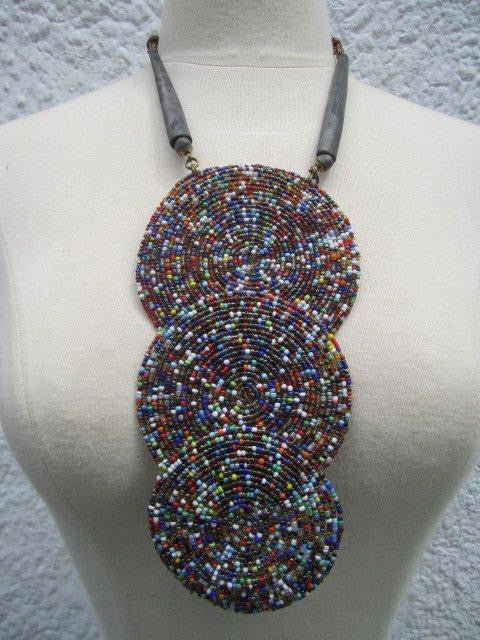 Triple Bound Necklace Charanga Dark