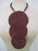 Triple Bound Small Tube Necklace Brown Grey