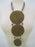 Triple Disc Necklace with Horn Metallic Gold