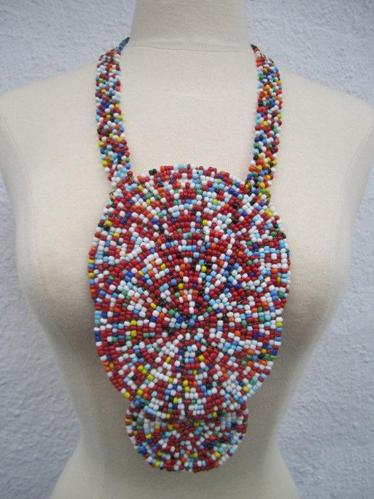 Triple bound clustered large beads Necklace 3